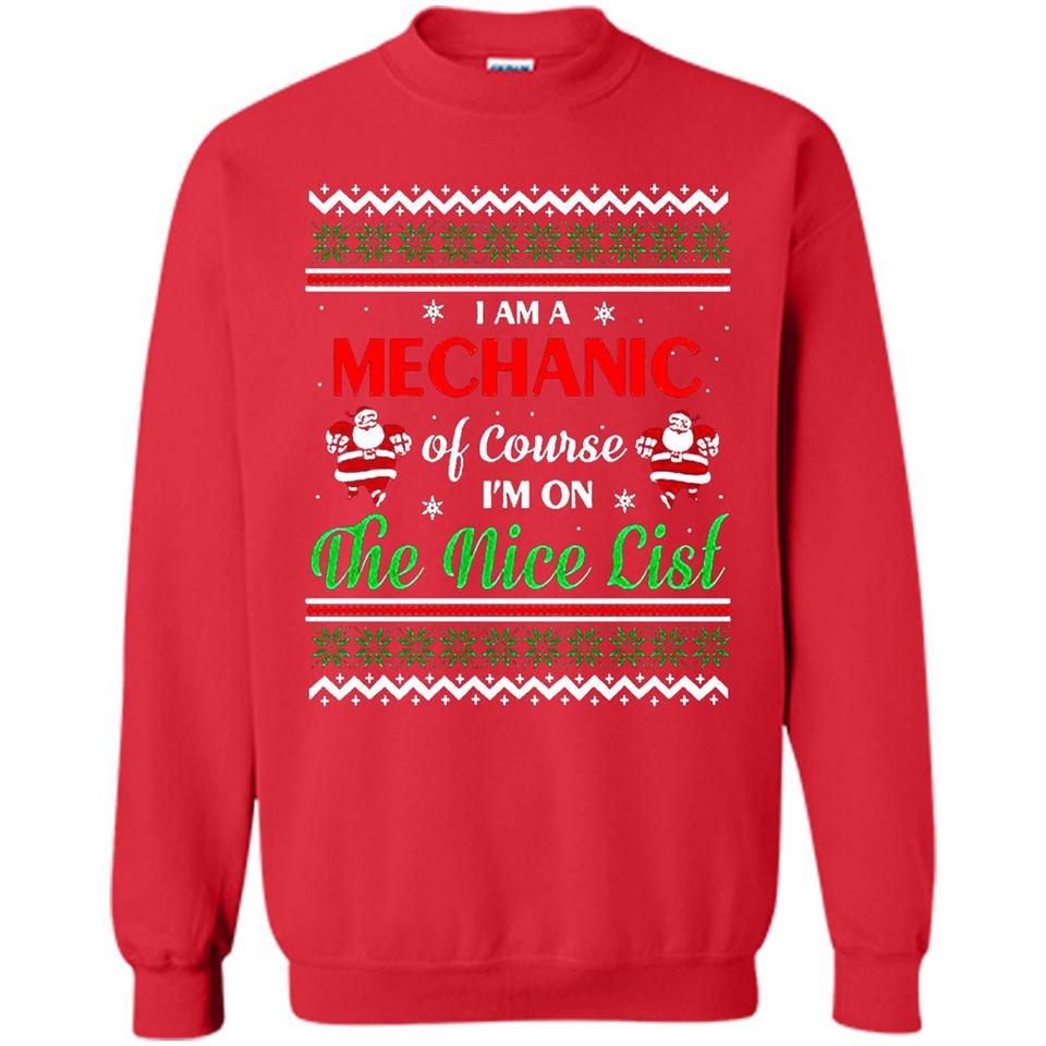 Funny Ugly Christmas T-Shirt Gift for Mechanic - Sweatshirt