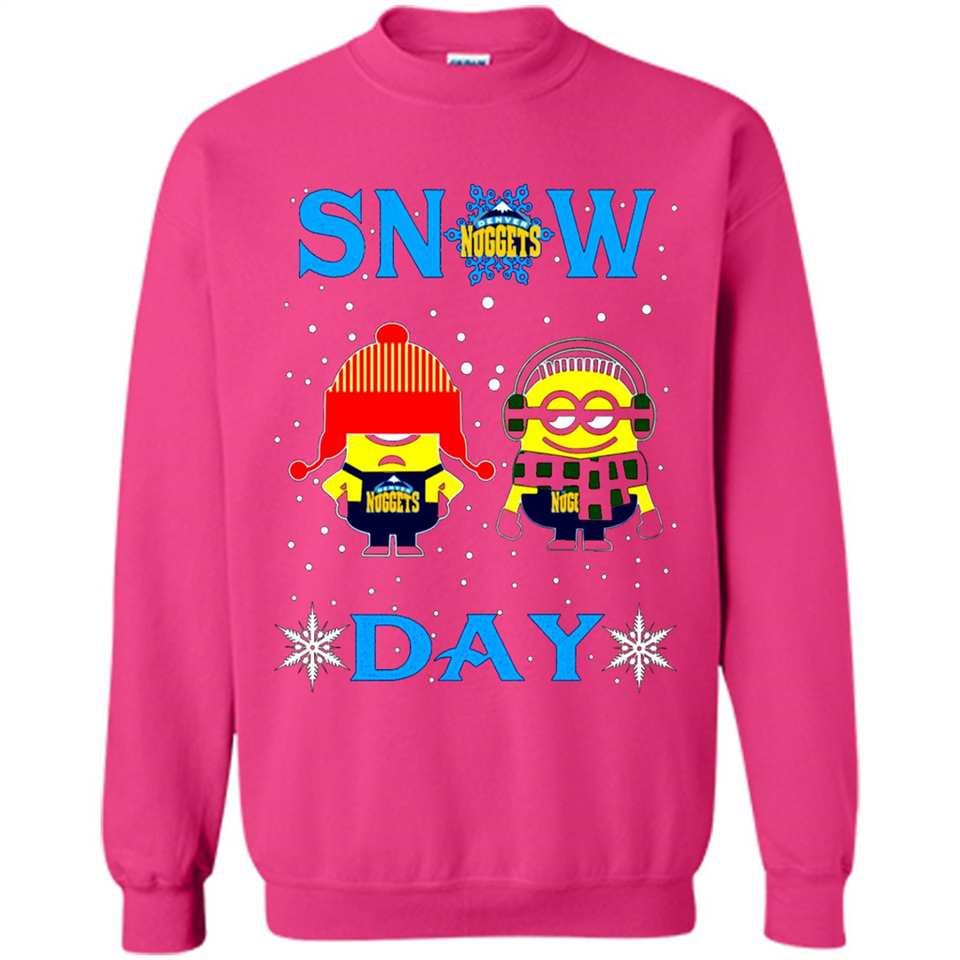 Snow Day Shirt For Denver Nuggets Vs Minion Fans pingpong