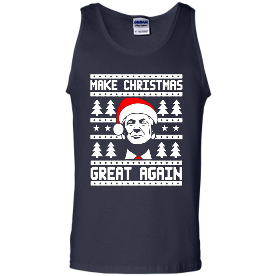 Fabulous Make Christmas Great Again Trump Ugly Christmas - Tank Top