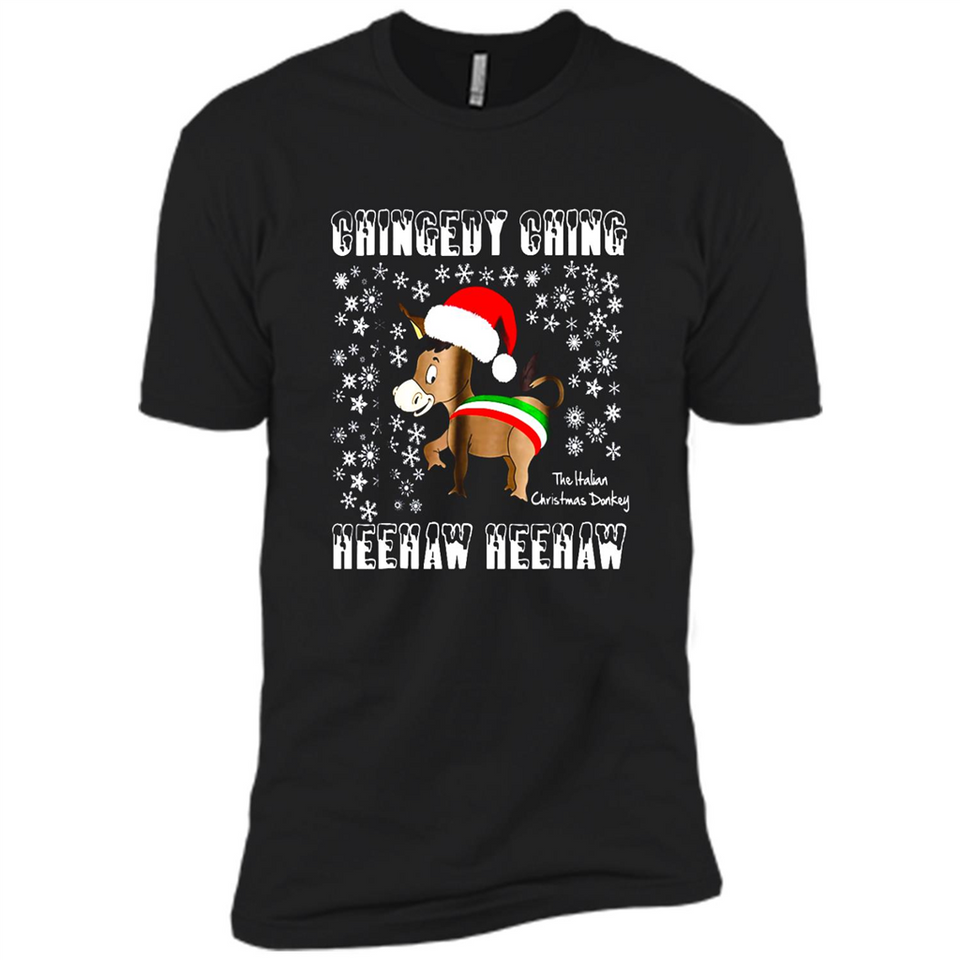 Amazing Dominick The Christmas Donkey-Italian Christmas Donkey - Premium Short Sleeve T-Shirt