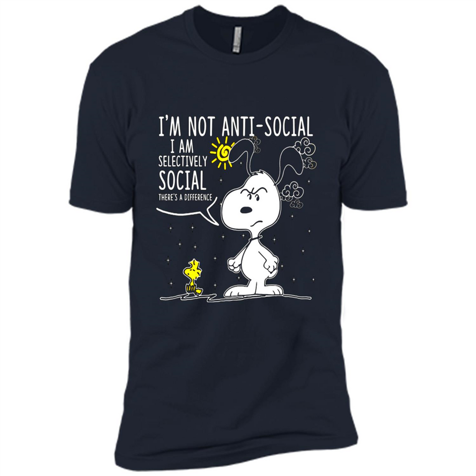 Snoopy I'm Not Anti-Social I Am Selectively Social
