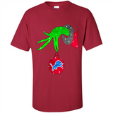 GRINCH HAND HOLDING DETROIT LIONS GLITTER CHRISTMAS PINGPONG