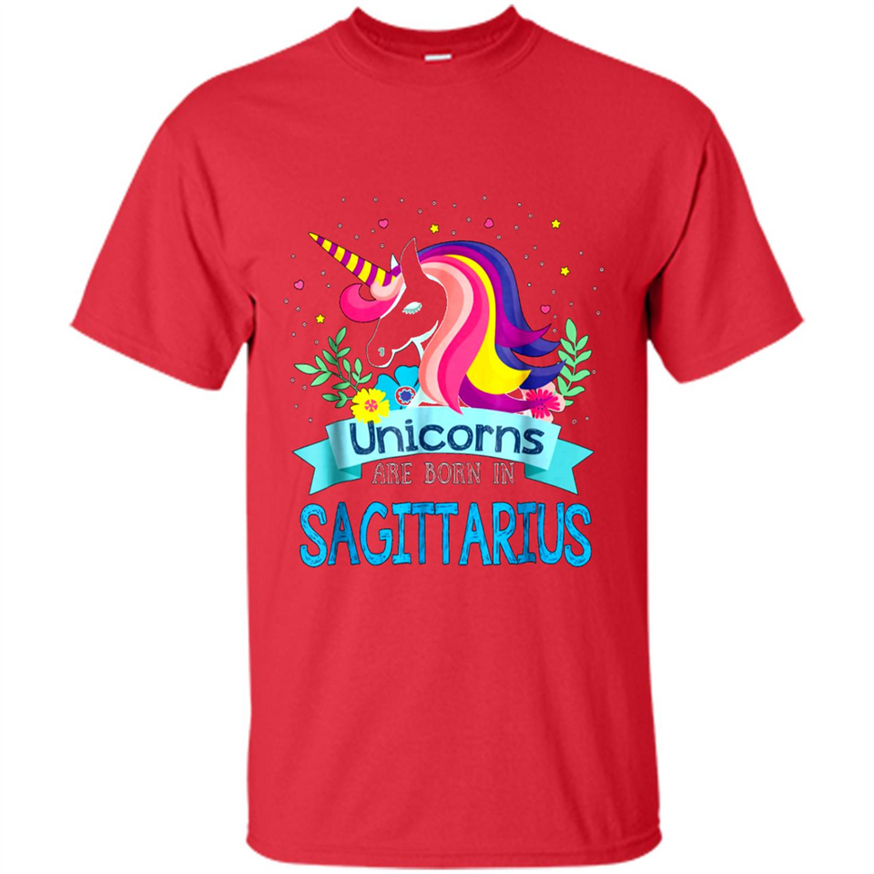 Unicorns are born in Sagittarius Birthday Rainbow Custom Ultra Cotton