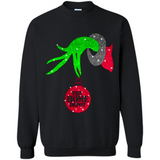 GRINCH HAND HOLDING HOMEDEPOT GLITTER CHRISTMAS PINGPONG