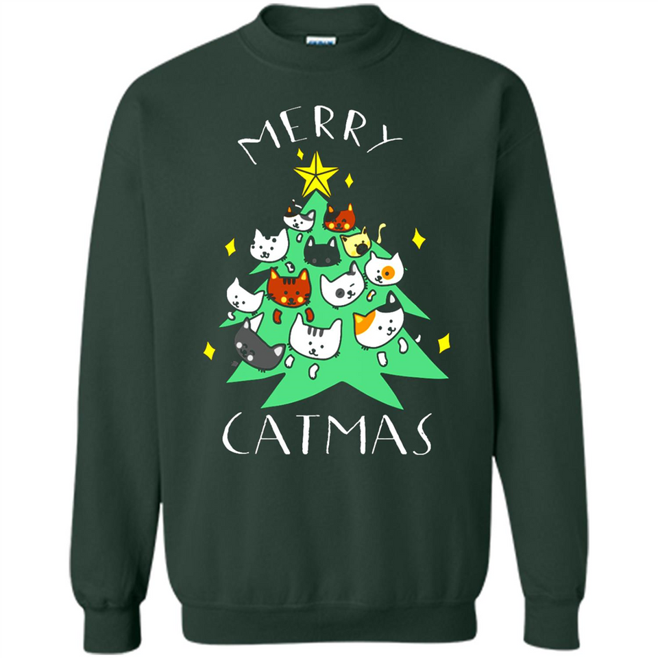 Merry Catmas Funny Cool Christmas Mug PINGPONG - Sweatshirt