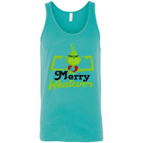 Grinch Merry Whatever Funny Christmas Sporty - Canvas Unisex Tank