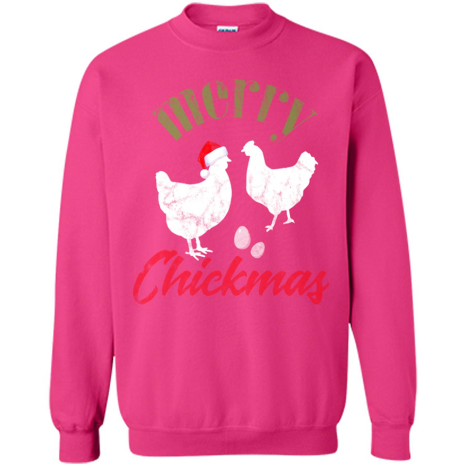 Christmas Chicken Shirt Santa Hens Lover Funny Farmer Gift - Sweatshirt