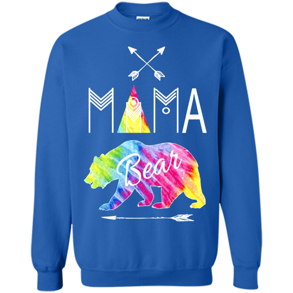Mama Bear Shirt Tie Dye Family Vacation & Camping Tee - Sweatshirt