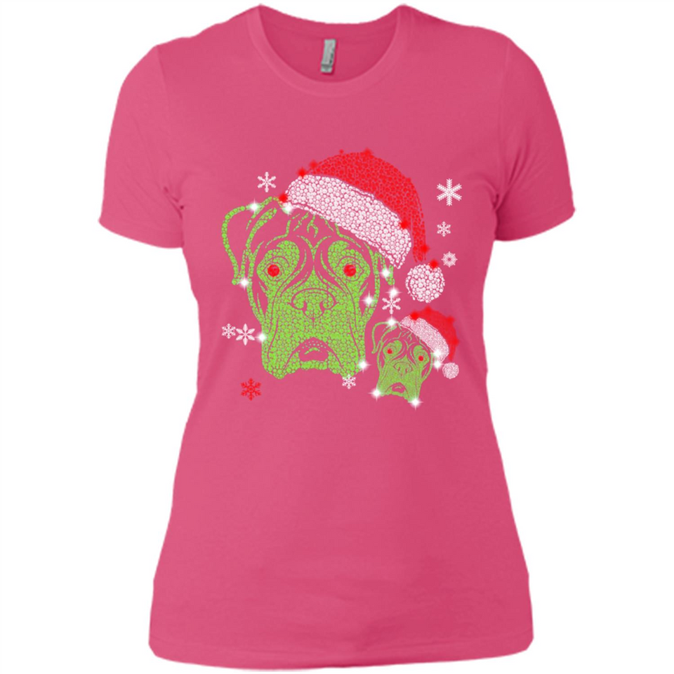 Boxer Dog diamond Christmas - Ladies' Boyfriend T-Shirt