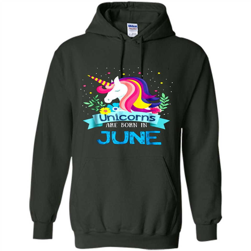 Unicorns are born in June Birthday Rainbow Gift Ladies Custom