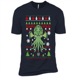 Octopus Ugly Sweater Christmas - Premium Short Sleeve T-Shirt