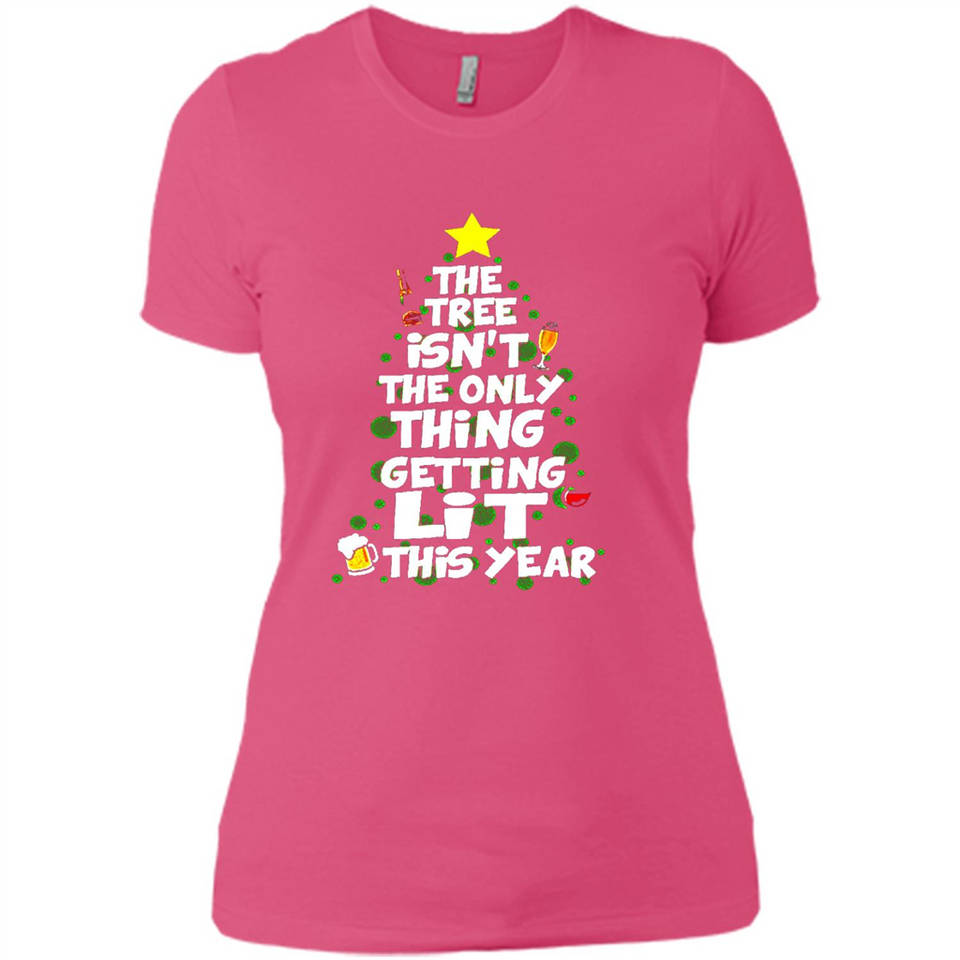 Funny Christmas Tree Drinking Sweatshirt Adult Boozy Festive - Ladies' Boyfriend T-Shirt