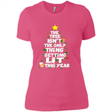 Funny Christmas Tree Drinking Sweatshirt Adult Boozy Festive - Ladies' Boyfriend T-Shirt