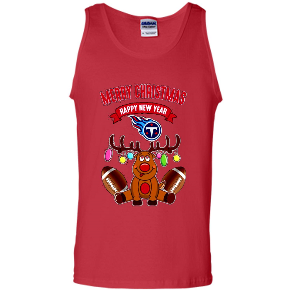 Tennessee Titans NFL Reindeer Funny Merry Christmas And Happy New Year