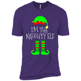 Matching Family Christmas Shirt Funny I'm The Naughty Elf Black mugs PINGPONG - Premium Short Sleeve T-Shirt