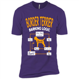 Border Terrier Barking Logic - Premium Short Sleeve T-Shirt