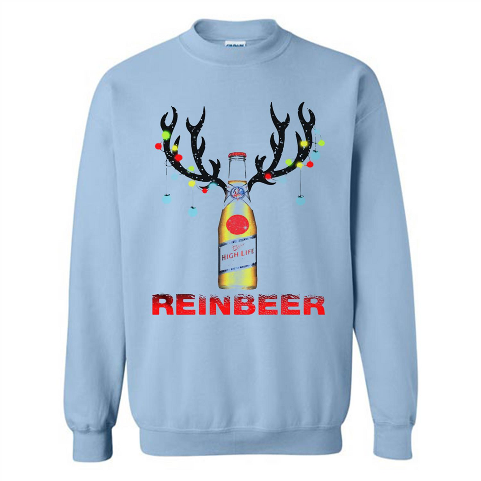 Miller High Life beer reinbeer Christmas - Sweatshirt