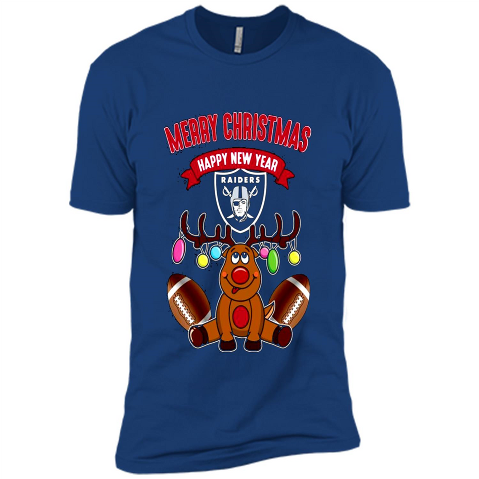 Oakland Raiders NFL Reindeer Funny Merry Christmas And Happy New Year