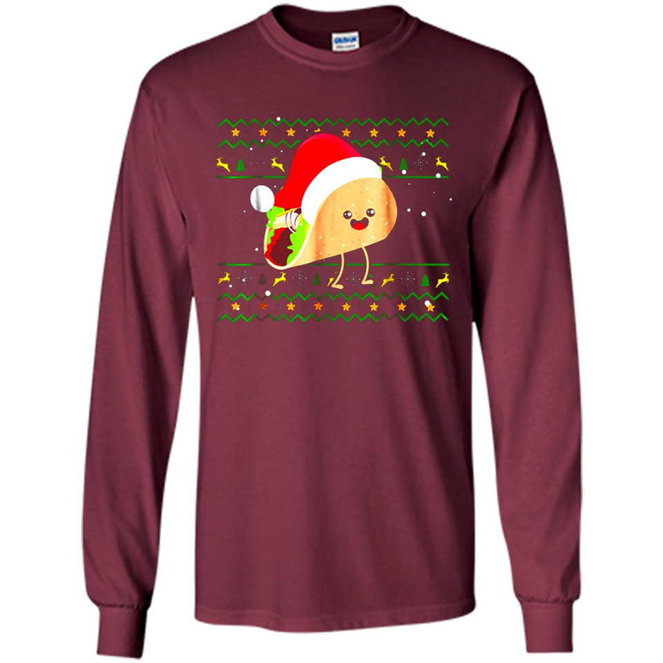 TACO Santa Hat Ugly Christmas shirt Ladies' Boyfriend