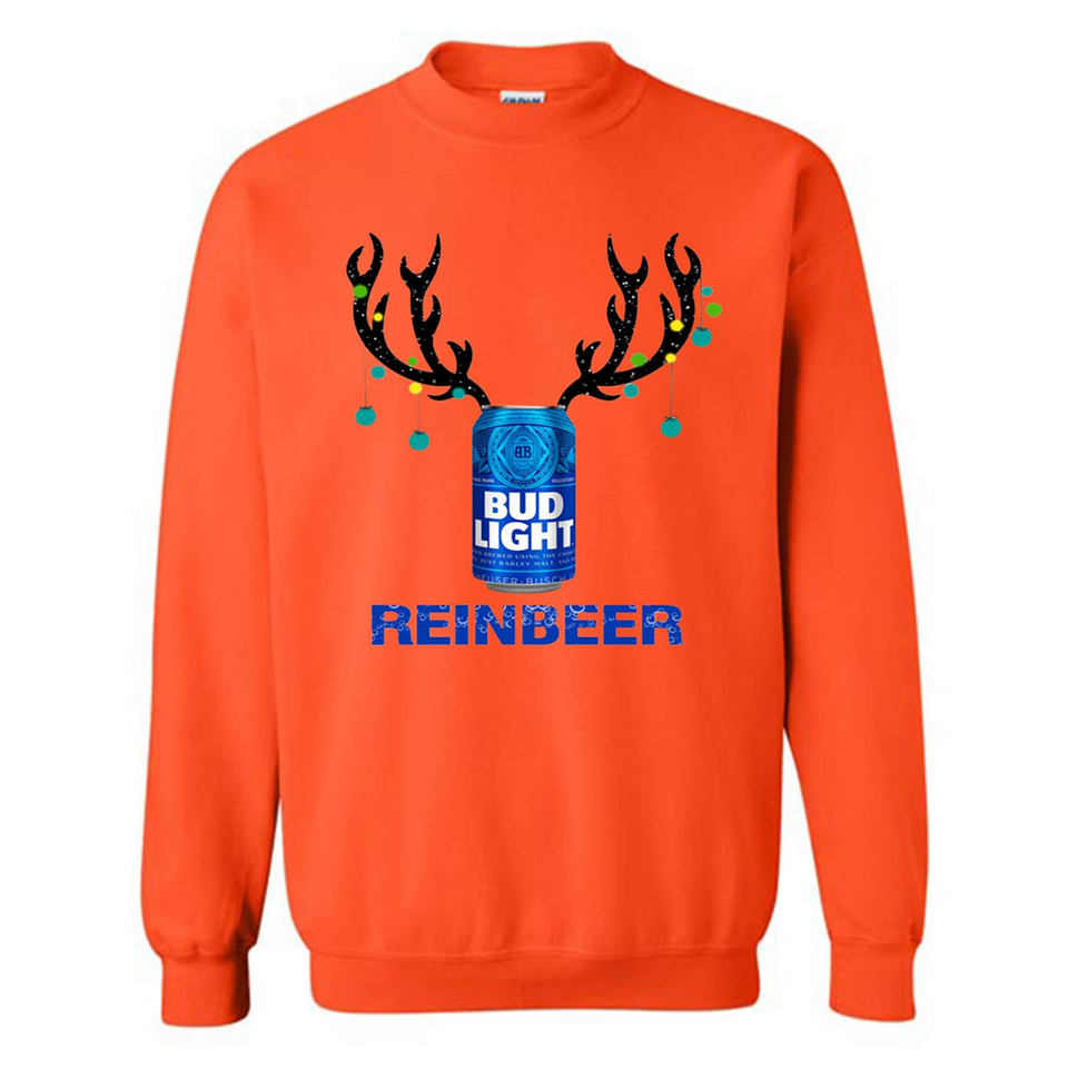 Bud Light Reinbeer Funny Beer Reindeer Christmas Sweatshirt - Sweatshirt