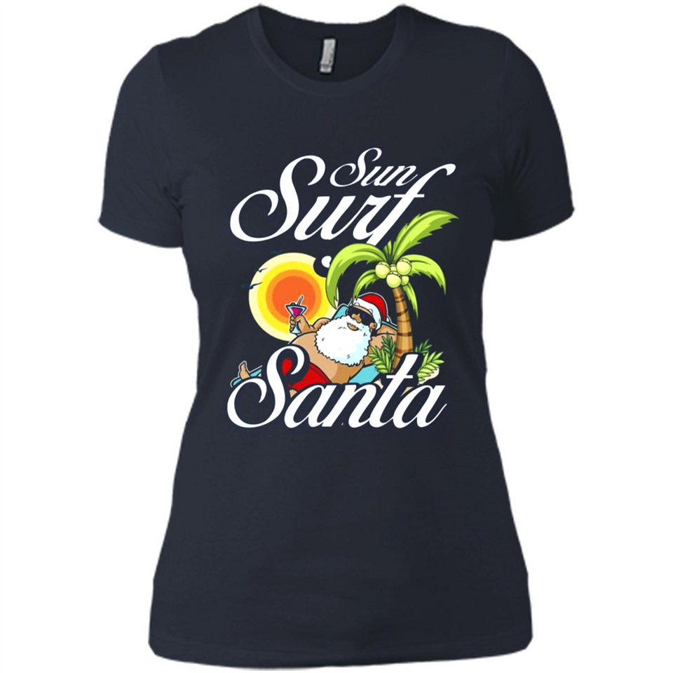 Sun Surf Santa - Ladies' Boyfriend T-Shirt
