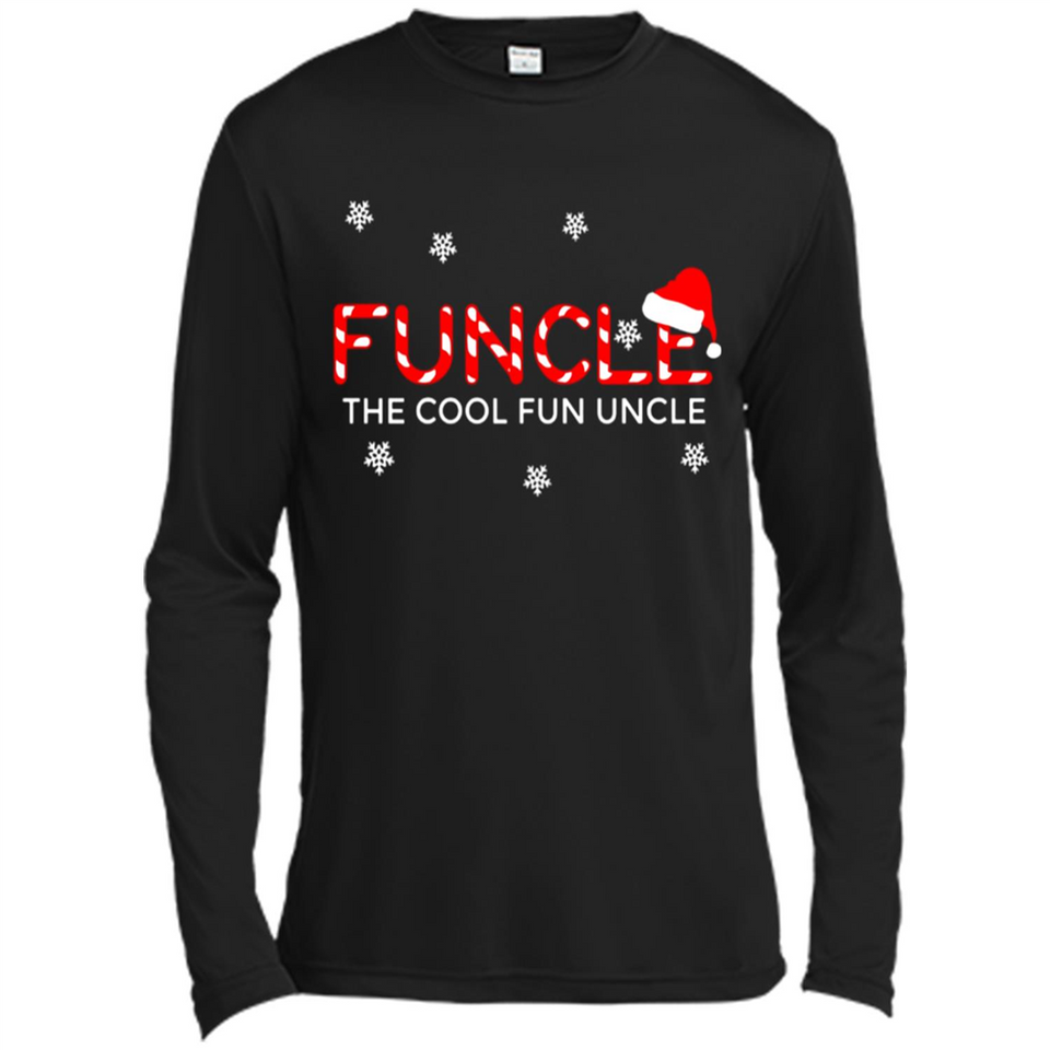 Mens Christmas Funcle The Cool Fun Uncle Definition Xmas - Canvas Long Sleeve T-Shirt
