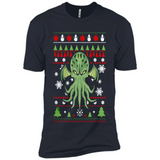 Octopus Ugly Sweater Christmas - Premium Short Sleeve T-Shirt