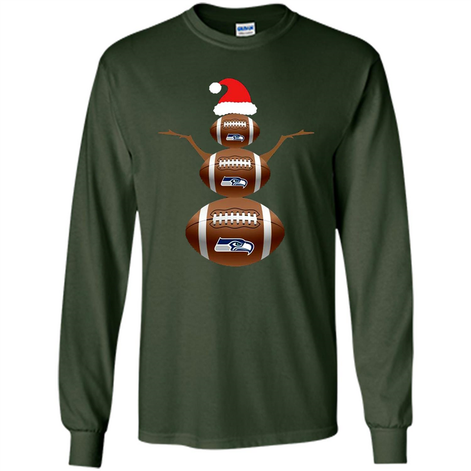 Seattle Seahawks NFL Dabbing Snowman Xmas