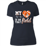 Cleveland Browns Football My Heart is on that Field - Ladies' Boyfriend T-Shirt