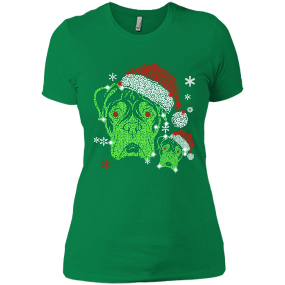 Boxer Dog diamond Christmas - Ladies' Boyfriend T-Shirt