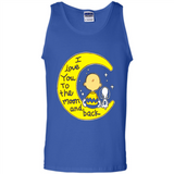 I LOVE YOU TO THE MOON AND BLACK CHARLIE BROWN AND SNOOPY