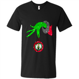 GRINCH HAND HOLDING BOSTON CELTICS NBA GLITTER CHRISTMAS PINGPONG