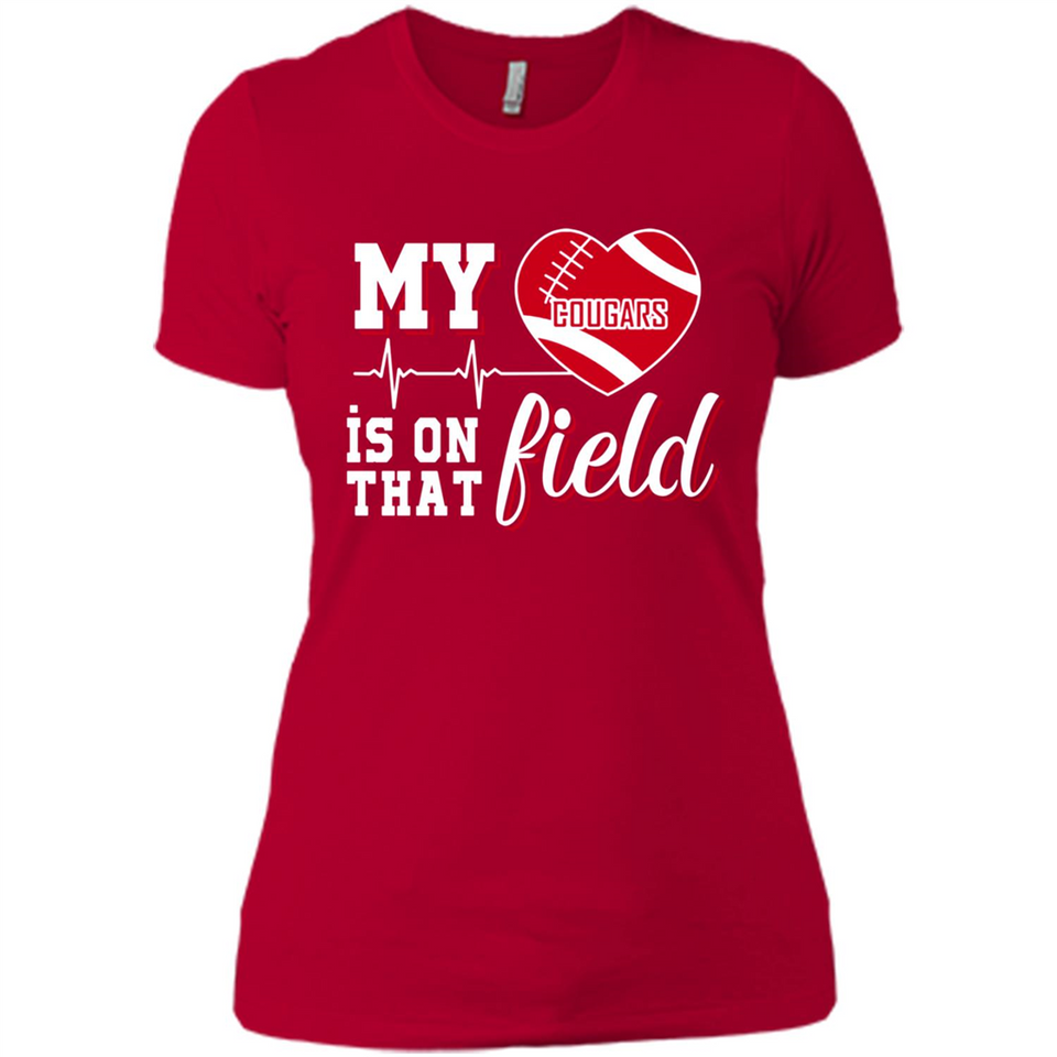 Washington State Cougars Football My Heart is on that Field - Ladies' Boyfriend T-Shirt