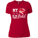 Washington State Cougars Football My Heart is on that Field - Ladies' Boyfriend T-Shirt