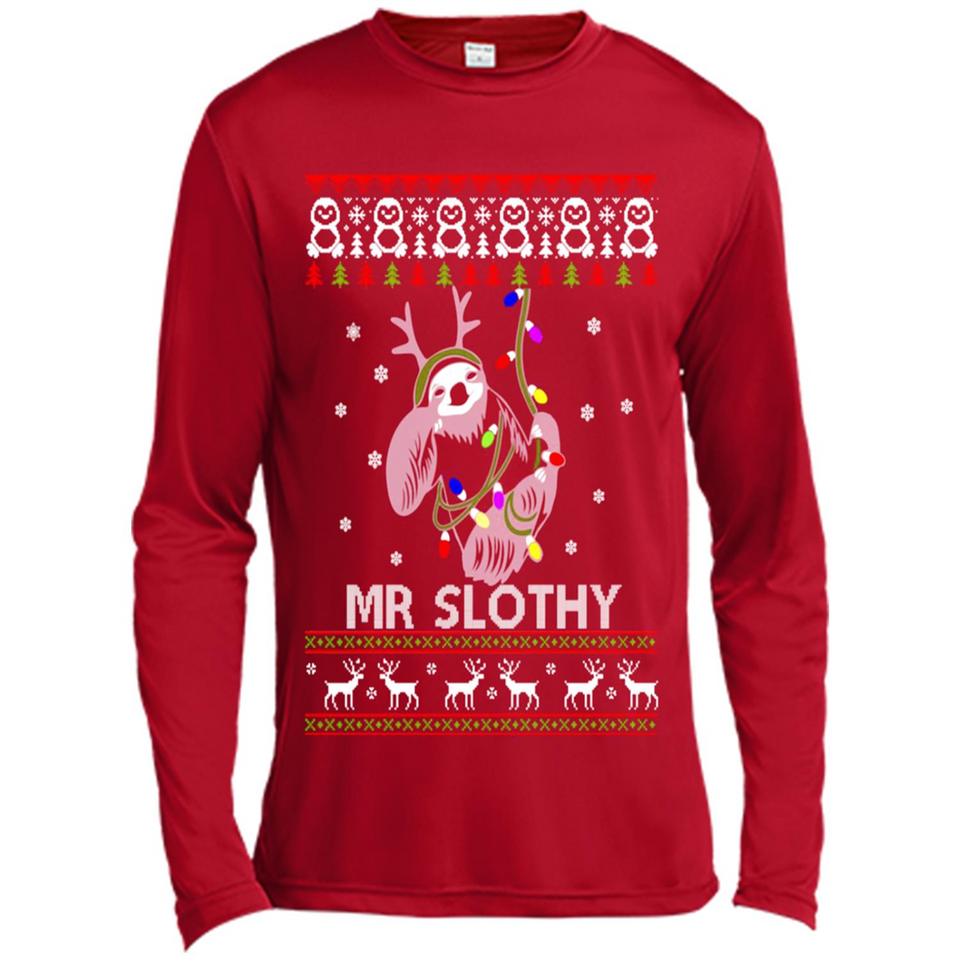 Mr Slothy Christma - Canvas Long Sleeve T-Shirt