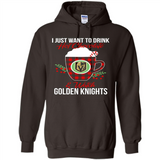 I Just Want To Drink Hot Chocolate & Watch Vegas Golden Knights Ugly Christmas Sweater PINGPONG