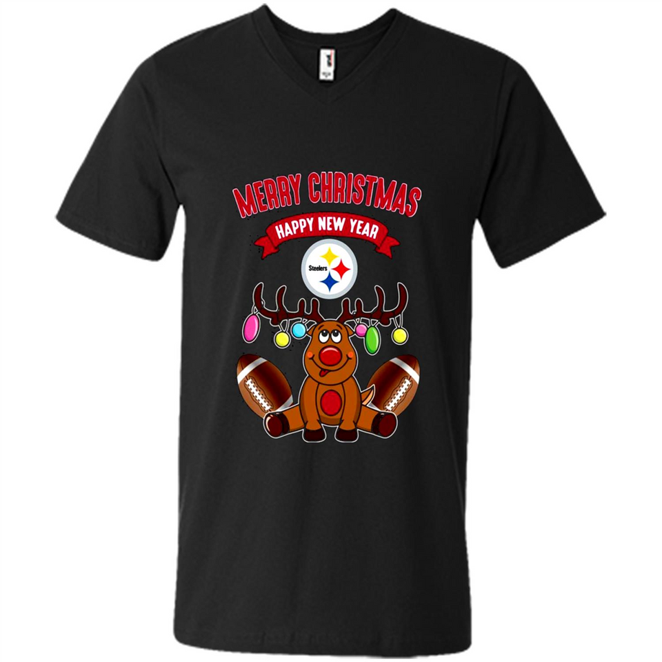 Pittsburgh Steelers NFL Reindeer Funny Merry Christmas And Happy New Year