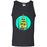 Funny Pizza Ugly Christmas Sweater Xmas Pizza Tree - Tank Top