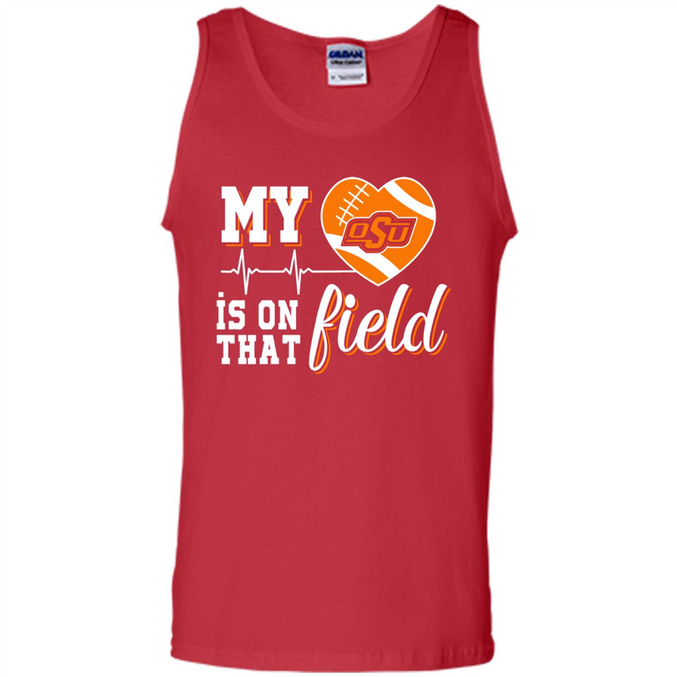 Oklahoma State Cowboys Football My Heart is on that Field - Tank Top