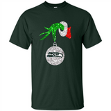 Funny Seattle Seahawks Glitter Grinch Monogram Ornament Christmas Gift - Shirt