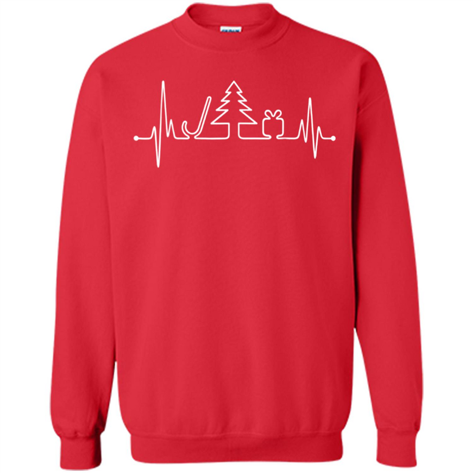 Heartbeat Christmas Tree T-shirt Funny Xmas Costume