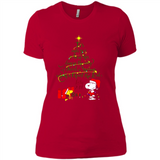 Snoopy Christmas Tree T-Shirt - Ladies' Boyfriend T-Shirt