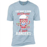 I Just Want To Drink Hot Chocolate & Watch Texas Rangers Ugly Christmas Sweater PINGPONG