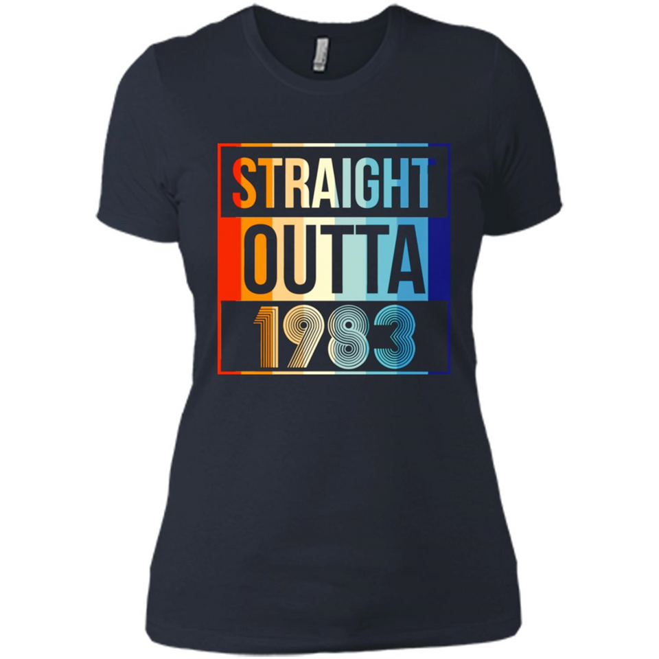 Retro Straight Outta 1983 35 Years Old - Ladies' Boyfriend T-Shirt