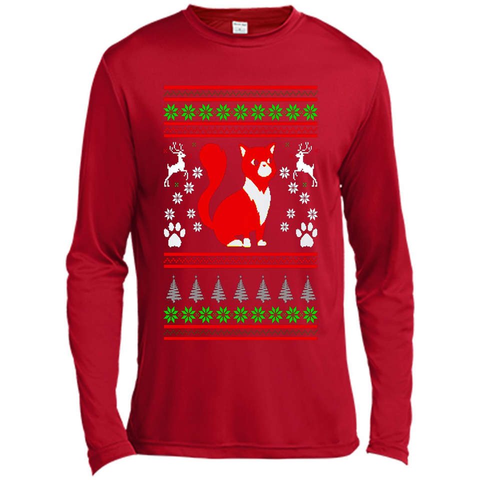Christmas Ugly Sweater CUTE CATS UGLY CHRISTMAS SWEATERS - Canvas Long Sleeve T-Shirt