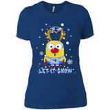 Minion Baltimore Ravens Ugly Christmas Sweater Let it Snow - Ladies' Boyfriend T-Shirt