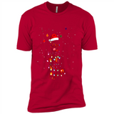 Rottweiler Santa Lights Christmas Dog Xmas Sweatshirt - Premium Short Sleeve T-Shirt