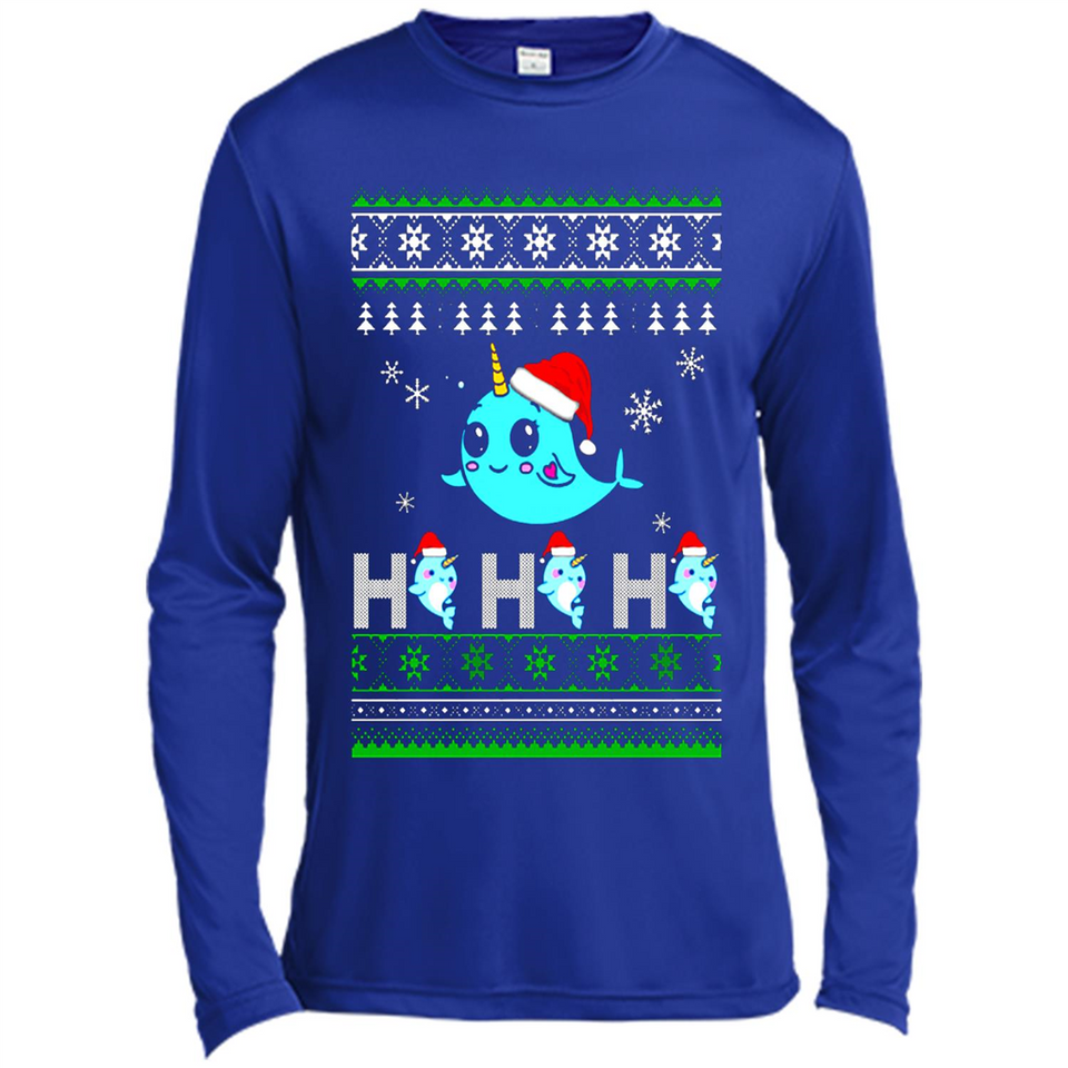 Narwhal christmas sweatshirt hoodie long PINGPONG - Canvas Long Sleeve T-Shirt