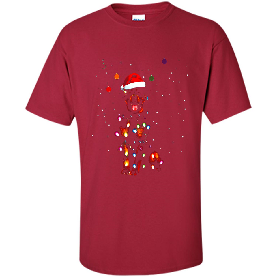 Rottweiler Santa Lights Christmas Dog Xmas Sweatshirt - Shirt