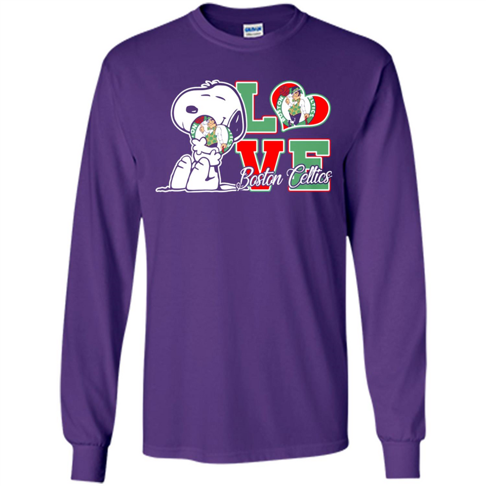 Snoopy loves NBA Boston Celtics - Long Sleeve T-Shirt